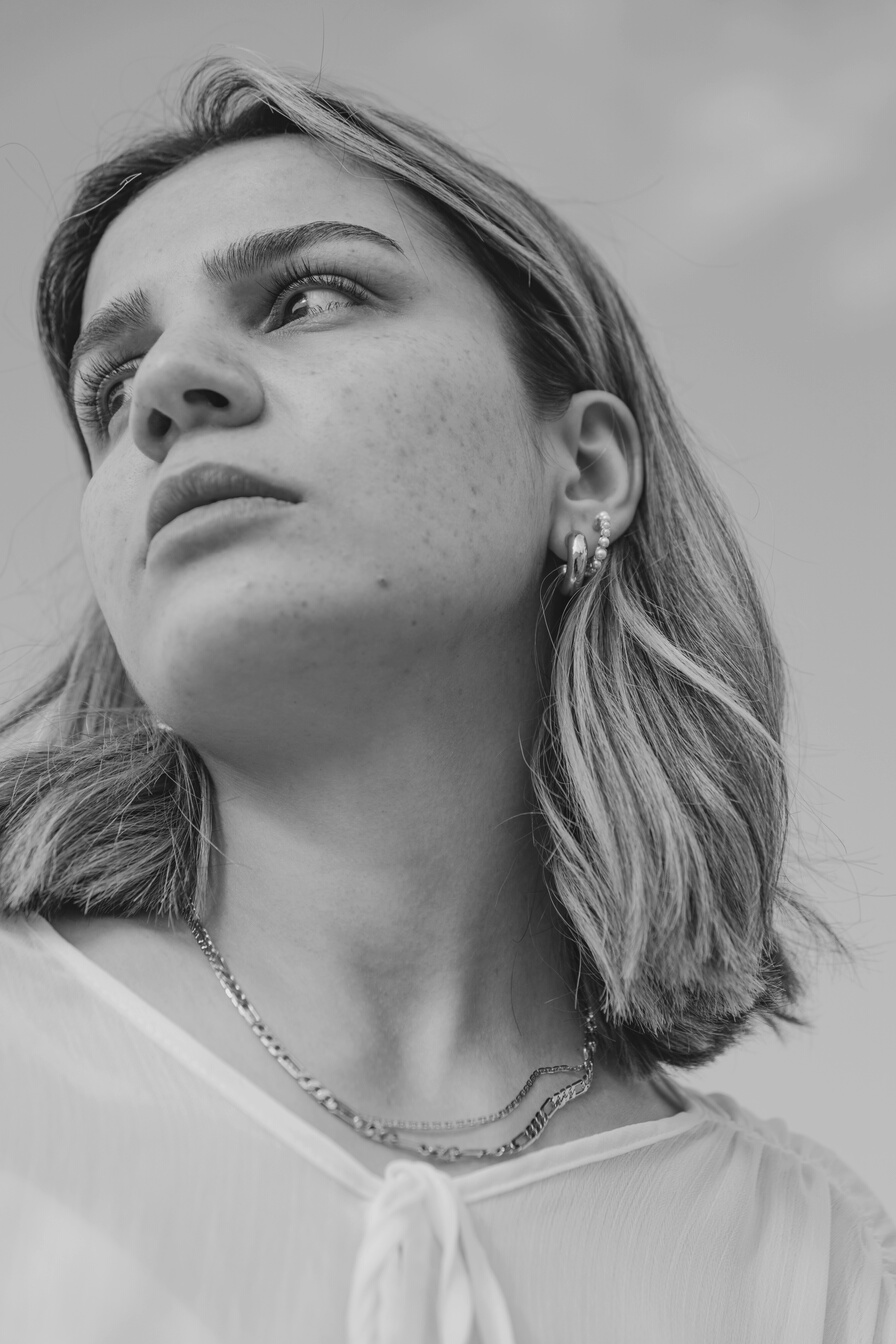 Portrait of a Woman with Acne Scars