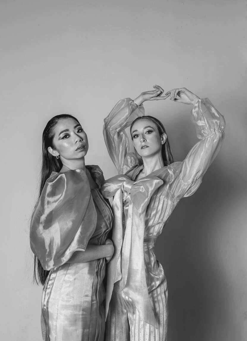 Beautiful Women with Monochromatic Dress and Makeup